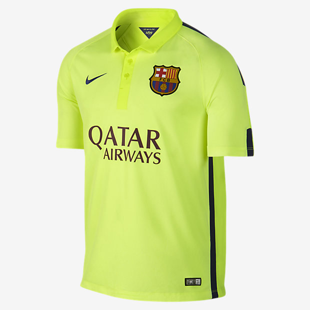barcelona lime green jersey