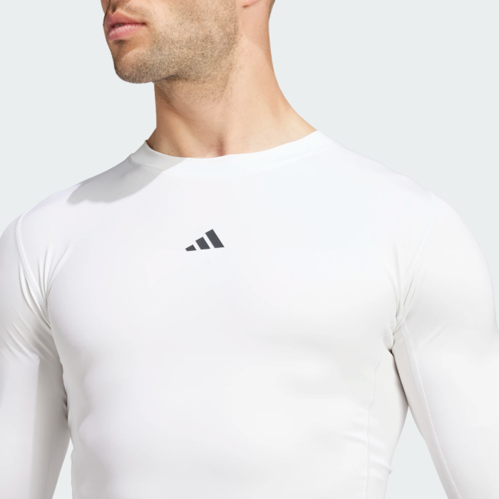 adidas TechFit Long Sleeve Tee White